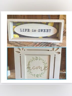 Boston Warehouse 'Life is Sweet' AND Home Wood Block Decor. Both $13